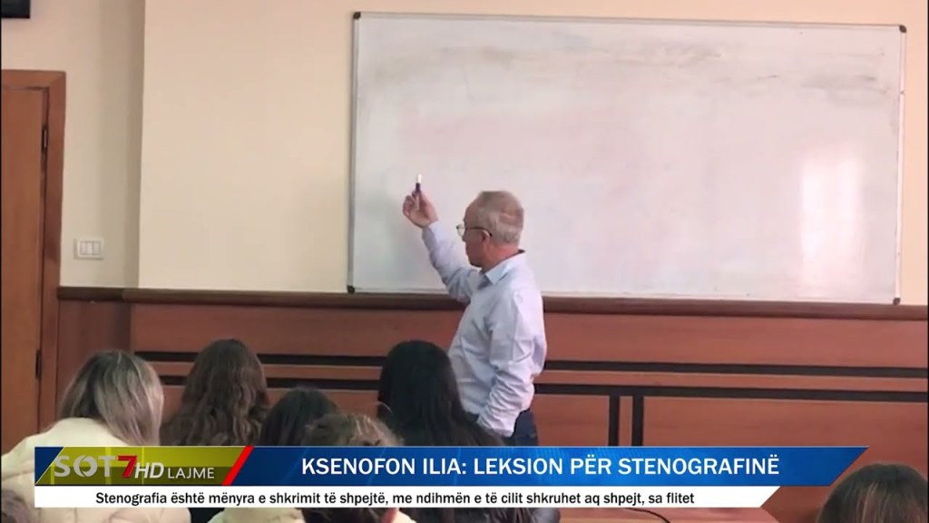 Leksion për stenografinë në Universitetin “Fan Noli”,&nbsp;Korçë